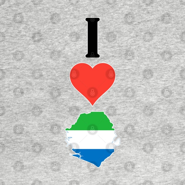 I Heart Sierra Leone I Love Sierra Leonean National Flag Map Vertical by Sports Stars ⭐⭐⭐⭐⭐